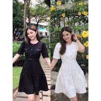 Đầm tiểu thư nút 2 tầng