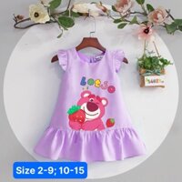 Đầm tím gấu dâu tay cánh tiên