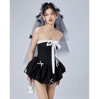 Đầm tk cúp ngực nơ bí(SN171)