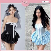 Đầm tk cúp ngực nơ bí(SN171)