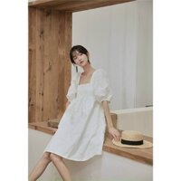 ĐẦM TRẮNG HỞ LƯNG CAO CẤP, TAY PHỒNG TRẺ TRUNG