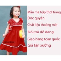 Đầm trẻ em đỏ chéo thiết kế độc quyền Nana store (7kg-30kg)