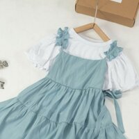 Đầm Trẻ Em Xanh Ngọc - Váy thiết kế cho bé