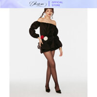 Đầm trễ vai dáng babydoll kèm hoa Charmaine Dress GLORIOUS chất liệu tơ, sang chảnh