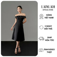 Đầm trễ vai đính đá sang trọng DA240