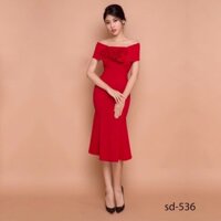 Đầm trễ vai đuôi cá