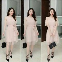ĐẦM TRỄ VAI LƯỚI CHỈ (FIONA DRESS)