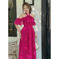 ĐẦM TRỄ VAI TAY BÈO CỘT NƠ CỔ CHẠY MOCKING SAU CÓ MÚT ĐẸP XUẤT SẮC MẶC CỰC XINH XẮN DỄ THƯƠNG