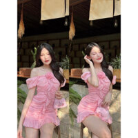 ĐẦM TRỄ VAI XẾP ĐUÔI CÁ (100% MY TRÀ MAY)