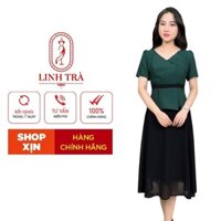 Đầm Trung Niên Dáng Dài [ Linh Trà ] (TM 2818) Cao Cấp Vải Voan Tay Lỡ Đi Làm Đi Chơi Đi Tiệc Đa Dụng Cho Các Quý Bà