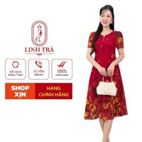 Đầm Trung Niên Dáng Dài [ Linh Trà ] (TM 2724) Cao Cấp Vải Voan Tay Lỡ Đi Làm Đi Chơi Đi Tiệc Đa Dụng Cho Các Quý Bà