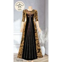 Đầm trung niên kim tuyến ép cườm