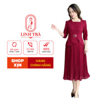 Đầm Trung Niên Linh Trà ( TM1376 ) từ 45-75kg BIGSIZE thiết kế sang trọng, Đầm tặng mẹ, tặng bà Đầm đi tiệc [ LINHTRA ]