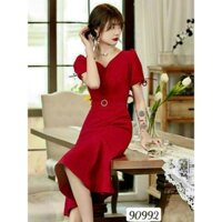 Đầm trung niên thiết kế dáng xoè dự tiệc chất liệu cotton lạnh cao cấp, mềm mại, sang trong,thanh lịch bigsize B07