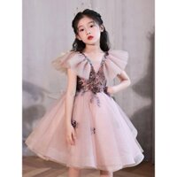 Đầm tulle phồng thanh lịch cao cấp cho bé gái, đầm công chúa, đầm piano, đầm dạ hội, đầm chủ nhà cho trẻ em