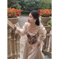 Đầm Ulzzang Tay Bồng Phong Cách Hoàng Gia - Kèm ảnh thật