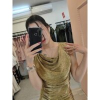 ĐẦM VÀNG BODY  THIẾT KẾ K772 - Fleur Boutique (Hàng may thiết kế ,ảnh thật shop tự chụp)