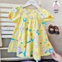 Đầm vàng thỏ babydoll tầng từ 8kg-40kg