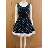 Đầm váy 2hand Nhật hiệu Pinky Girl chấm bi dáng xoè xinh xắn