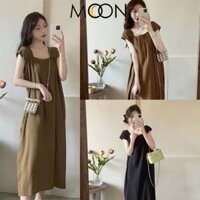 ĐẦM VÁY BẦU 2 DÂY BẢN TO CHẤT ĐŨI MỀM MÁT MAXI ĐI BIỂN CỰC XINH HÀNG THIẾT KẾ V43 VÁY HÈ THỜI TRANG