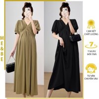 ĐẦM VÁY BẦU CỘC TAY CÔNG SỞ MÙA HÈ DÁNG SUÔNG TRẺ TRUNG  M711 - ĐẦM BẦU BABYDOLL CHẤT THÔ MỀM MÁT FREESIZE