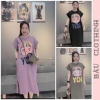 ĐẦM VÁY BẦU CÔNG SỞ MÙA HÈ V699 DÁNG SUÔNG DÀI CHẤT THUN COTTON CO GIÃN THOÁNG MÁT HÌNH CÔ GÁI TRẺ TRUNG FREESIZE