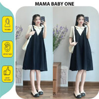 ĐẦM VÁY BẦU CÔNG SỞ MÙA HÈ  V776- ĐẦM XINH THIẾT KẾ DÁNG SUÔNG GIẢ YẾM  CỔ SƠ MI XINH XẮN MẶC ĐI LÀM ĐI CHƠI FRESIZE