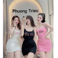 Đầm váy body nữ 2 dây BABY với 3 tone màu bánh bèo, sexy dành cho các tình yêu diện đi chơi, dự tiệc