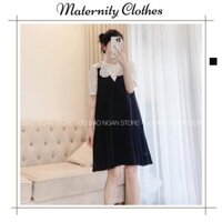 ĐẦM VÁY CÔNG SỞ MÙA HÈ CỔ SƠ MI CÁCH ĐIỆU DÁNG SUÔNG CHÂN VÁY XẾP LI ĐIỆU ĐÀ N283 - ĐẦM BẦU MÙA HÈ XINH