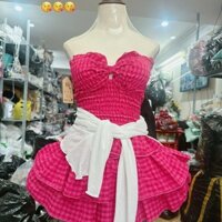 Đầm váy cúp ngực kèm áo khoác/ sét 3 món kèm áo khoác hình thật cận chất dưới 60kg Nữ Cup Women Dress Voi Voan