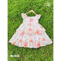 Đầm váy đi du lịch,đi biển cho bé gái❤️Đầm voan tơ tay bèo cánh tiên,đầm 2 tầng xoè mềm mại❤️Size 1-10Y(8-35 ký)
