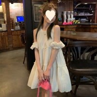 Đầm váy dự tiệc đầm body dáng dài lệch vai xẻ đùi sexy và cá tính hàng Quảng Châu