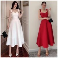 Đầm váy hai dây maxi đi tiệc cúp ngực 2 màu (kèm hình thật)