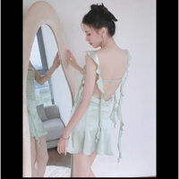 Đầm Váy hở lưng cao cấp mùa hè kiểu Pháp khí chất thuần khiết ,gợi cảm