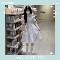 Đầm - Váy hoa nhí thân chun đủ hai màu