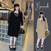 ĐẦM VÁY LEN LÔNG THỎ QUẢNG CHÂU - SANG CHẢNH DÀNH RIÊNG CHO MẸ BẦU A33 THỜI TRANG THU ĐÔNG