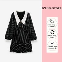 Đầm váy nữ đẹp vintage chấm bi dáng ngắn thiết kế cao cấp  – C008 - HÀNG MỚI VỀ
