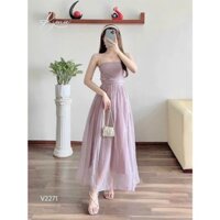 Đầm váy nữ nàng thơ dáng dài hai dây thướt tha cho nàng thích sự kín đáo tối giản đi biển đi tiệc