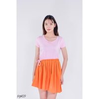 Đầm váy tay ngắn cổ tròn xòe nhẹ, đầm có nhún nhẹ cột dây ở eo dành cho những ai yêu thích thời trang V Fashion ĐGR29