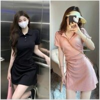 Đầm Váy Thun Gân Tăm Bigsize Nữ Nhún Eo 2 Bên Dáng Chữ A 50-90kg Thời Trang Trendy
