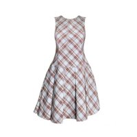 Đầm vest không tay cao cấp kẻ sọc vintage cho phụ nữ, thiết kế mới mùa hè, ôm sát, đầm ngọt ngào và cay