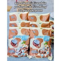 [Đậm vị] Combo 1000g Kẹo dẻo dừa có nhân siro/Kẹo trái cây Coconut mềm ngon đậm vị ăn vặt đã ngiền