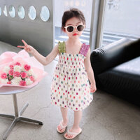 Đầm voan chấm bi cho bé gái Váy công chúa