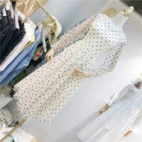 Đầm voan chấm bi oder cao cấp
