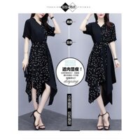 Đầm voan chấm bi thắt eo D8171 - D8171