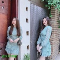 Đầm voan chấm bi