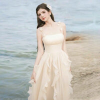 Đầm Voan Hai Dây Đi Chơi Đi Biển Cực Xinh