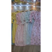 Đầm voan hoa 2 lớp bánh bèo dễ thương TTSLA0180