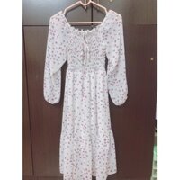 Đầm voan hoa hoạ tiết cây dù