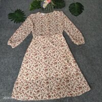 Đầm voan hoa nhí form dài Vintage